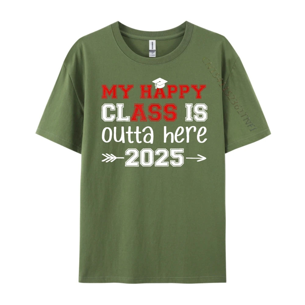 "My Happy Class Is Outta Here 2025" Graduation T-Shirt