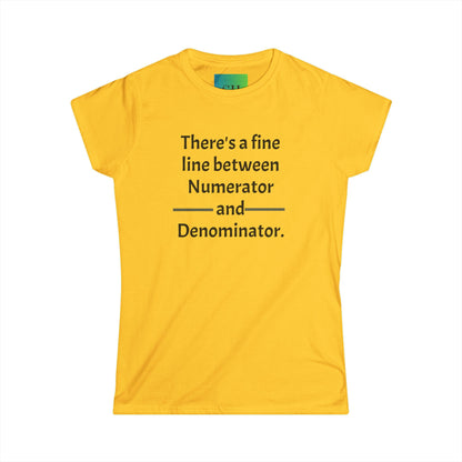 Women's Softstyle Tee - Numerator and Denominator