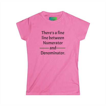 Women's Softstyle Tee - Numerator and Denominator