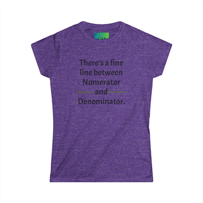 Women's Softstyle Tee - Numerator and Denominator