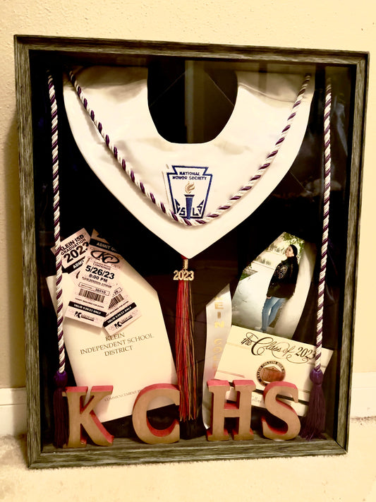 Customized Cap and Gown Shadow Box*