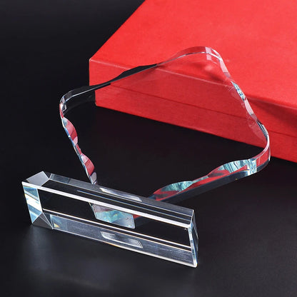 Diamond Shaped Crystal Plaque Trophy