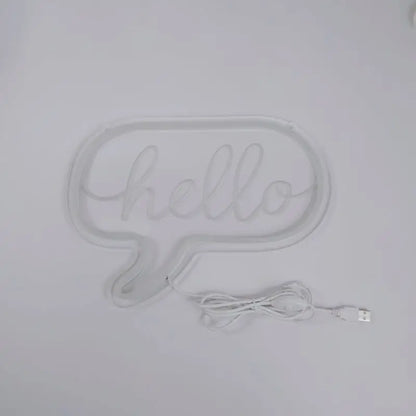 "Hello" Neon Sign