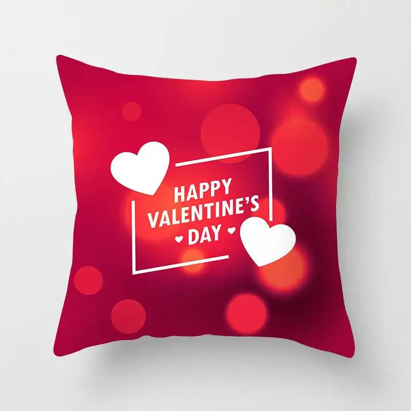 "Valentine's Day Red Pink Heart" Pillow Covers