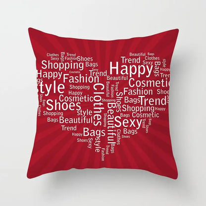 "Valentine's Day Red Pink Heart" Pillow Covers