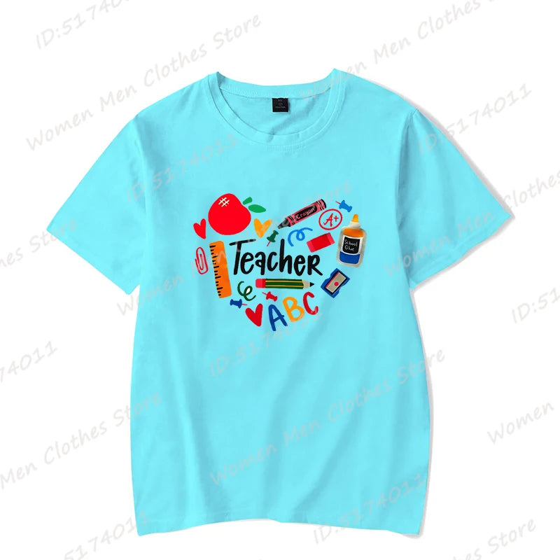Teacher Heart Graphic Print T-shirt