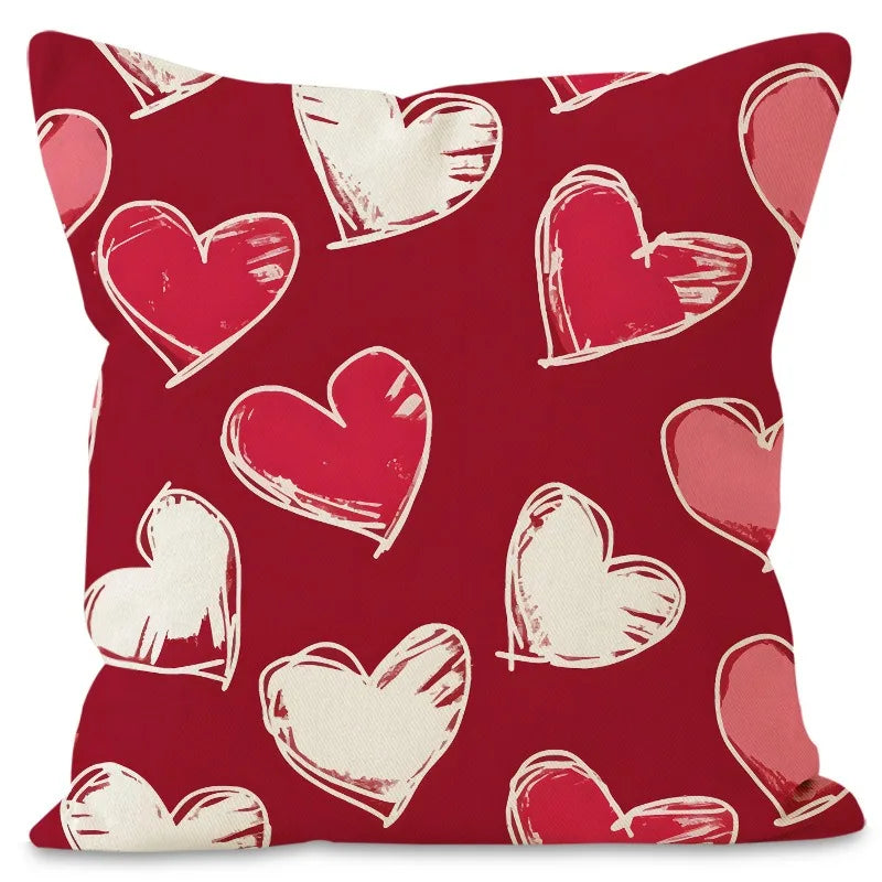 "Valentine's Day Love Heart" Pillow Covers