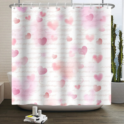 "Happy Valentine's Day" Shower Curtain