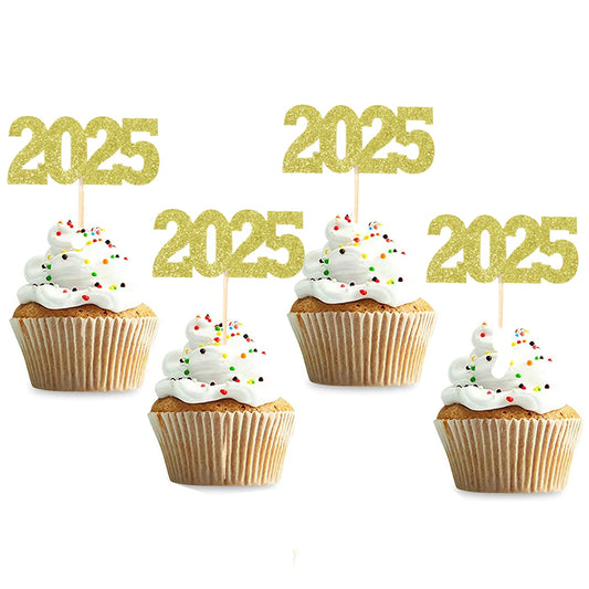 12pcs 2025 Cake Topper