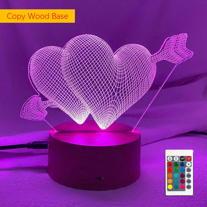 "Pierce Your Heart" 3D Night Light