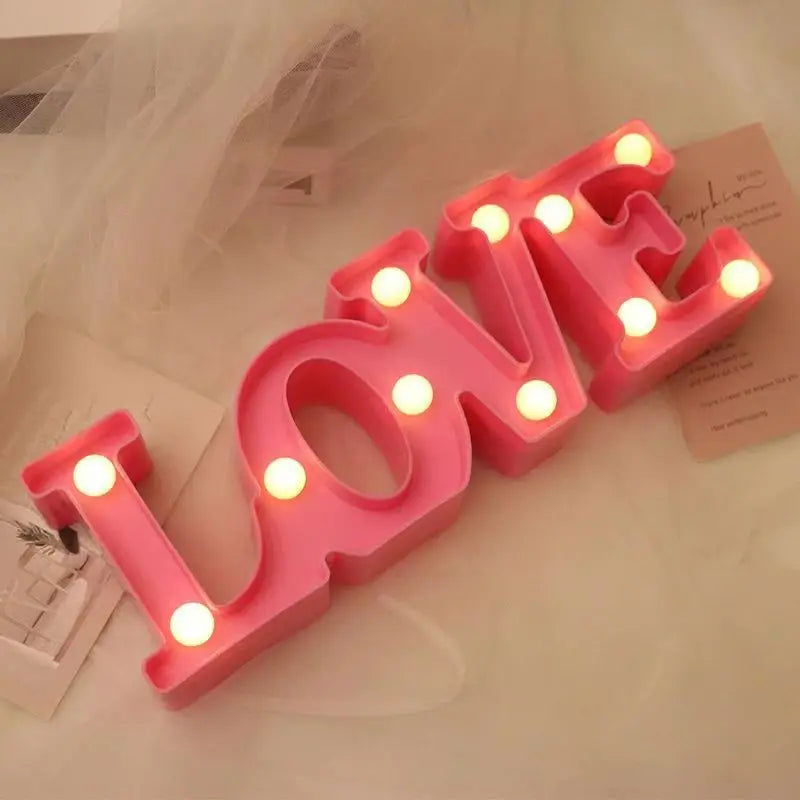 "Love, Heart" LED Lamp