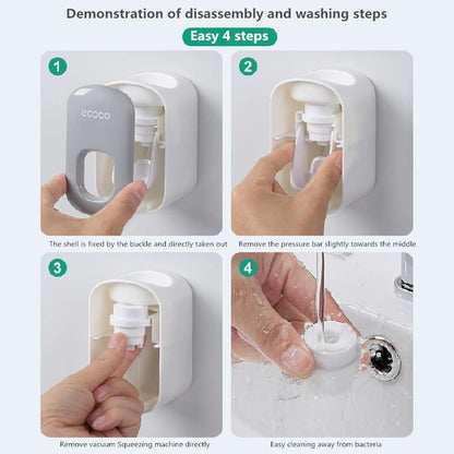 Distributeur automatique de dentifrice mural