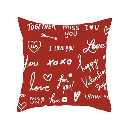 "Valentine's Day Red Black Series" Pillow Covers