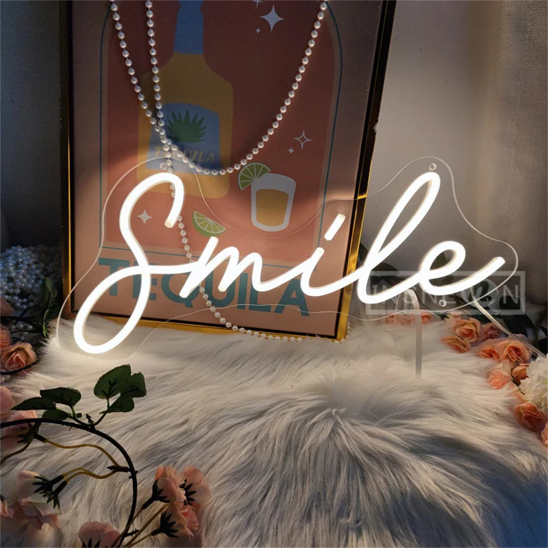 "Smile" Neon Signs