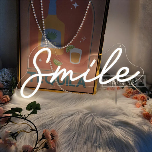 "Smile" Neon Signs