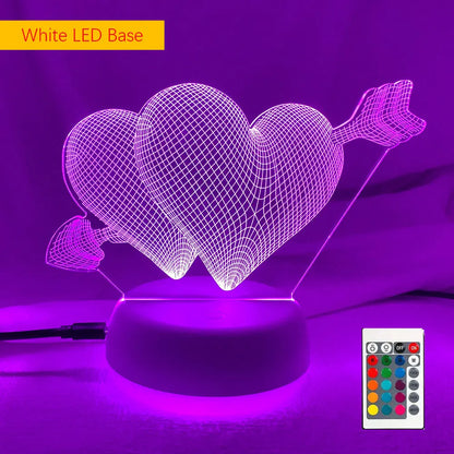 "Pierce Your Heart" 3D Night Light