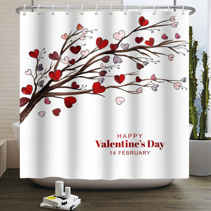 "Happy Valentine's Day" Shower Curtain