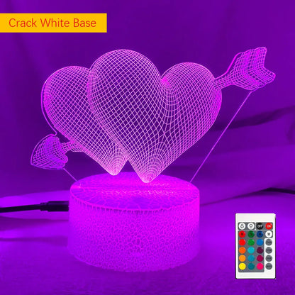 "Pierce Your Heart" 3D Night Light