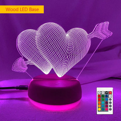 "Pierce Your Heart" 3D Night Light