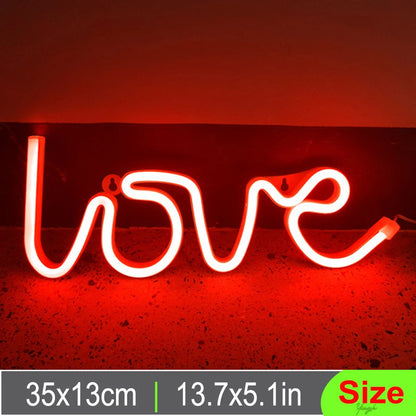 "Hello, Heart, Love" Neon Signs