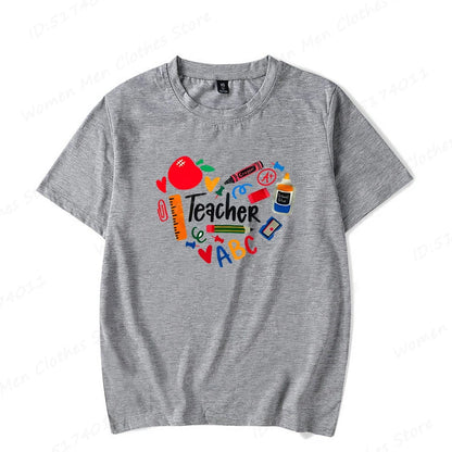 Teacher Heart Graphic Print T-shirt