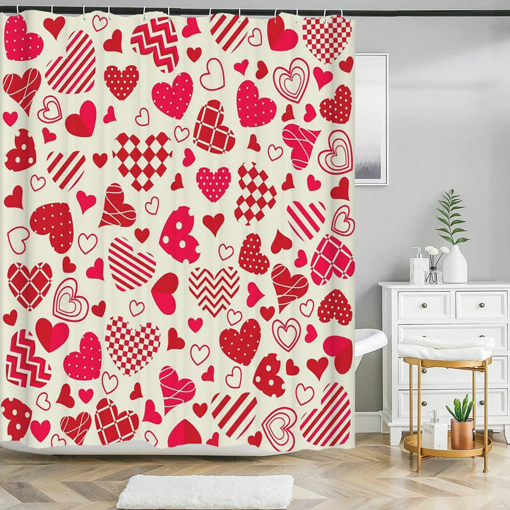 "Happy Valentines Day" Shower Curtains