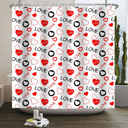 "Happy Valentine's Day" Shower Curtain