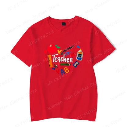 Teacher Heart Graphic Print T-shirt