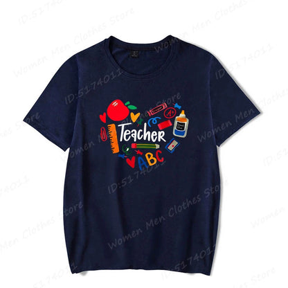 Teacher Heart Graphic Print T-shirt