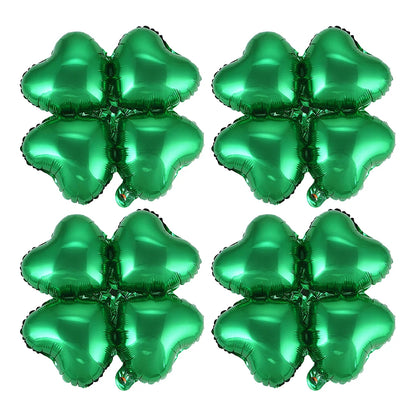 12 Pcs Clover Mylar Balloons