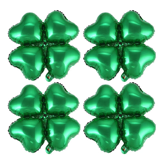 12 Pcs Clover Mylar Balloons