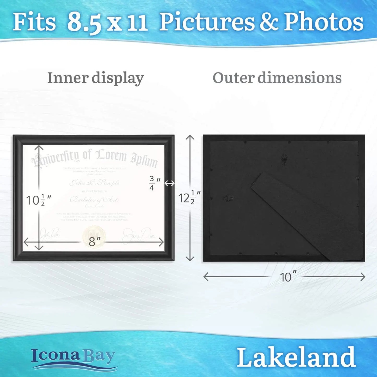 Contemporary Diploma Frames 8.5 X 11, (12 pack)