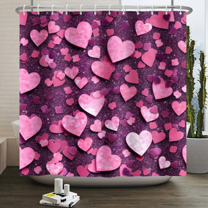 "Happy Valentine's Day" Shower Curtain