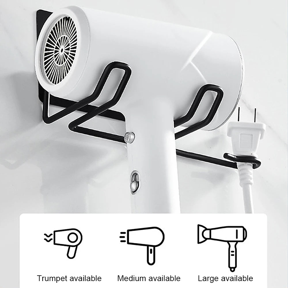 Wall Mounted Hair Dryer Rack