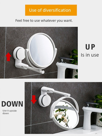 Wall-Mounted Foldable Bathroom Mirror