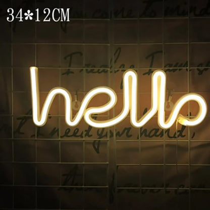 "Hello" Neon Sign