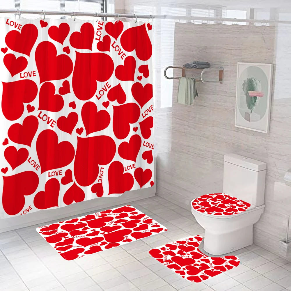 "Happy Valentines Day" Shower Curtains