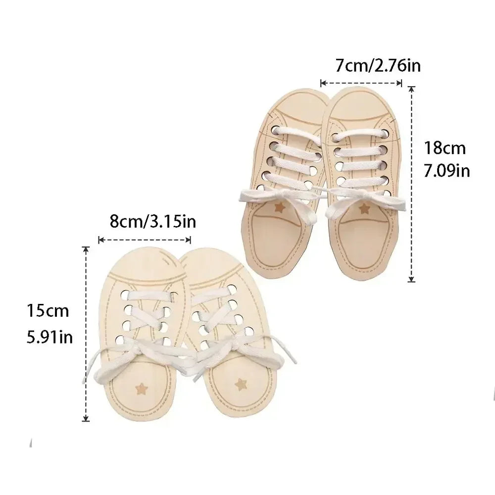 Tablas de madera para "atar cordones"