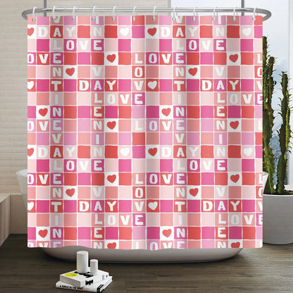 "Happy Valentine's Day" Shower Curtain