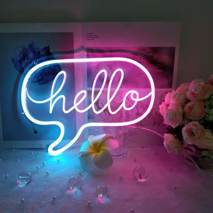 "Hello" Neon Sign