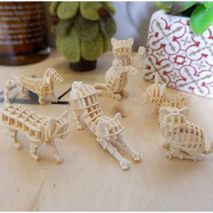 Wooden 3D Animal Ornament Puzzles