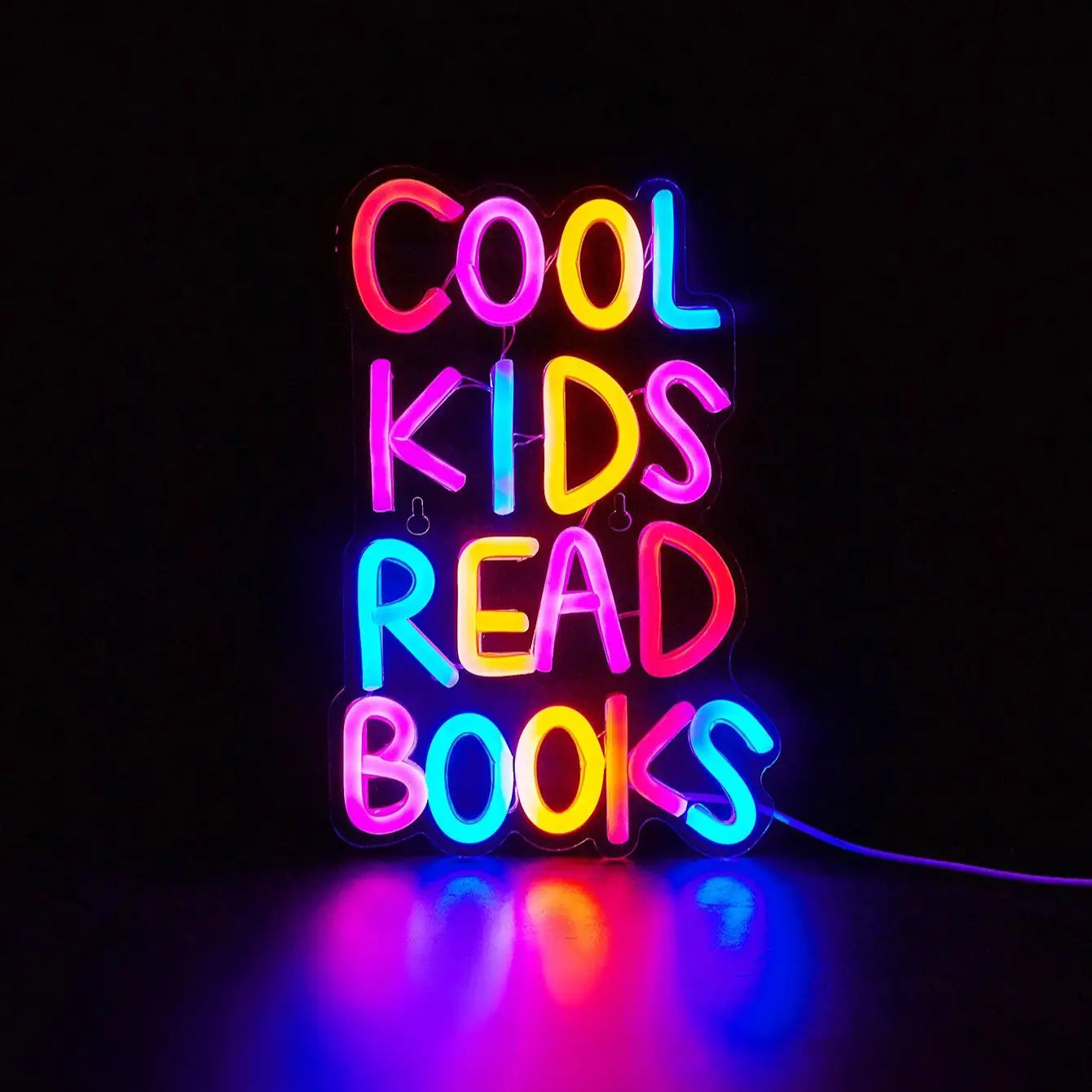 "Cool Kids Read Books" Neon Sign