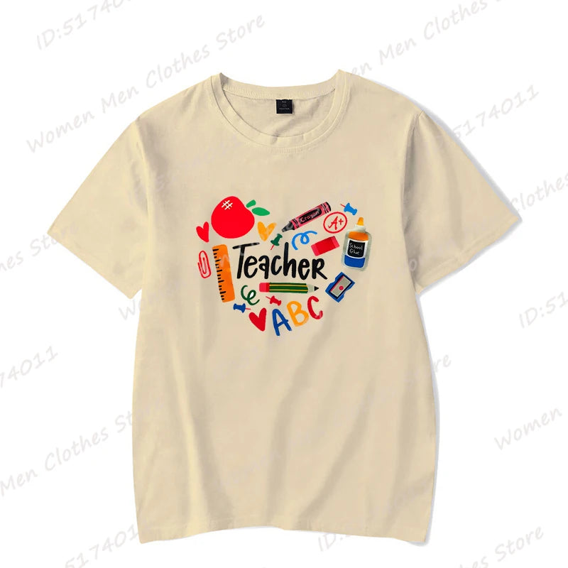 Teacher Heart Graphic Print T-shirt