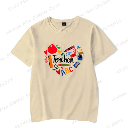 Teacher Heart Graphic Print T-shirt