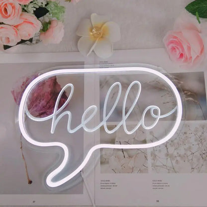 "Hello" Neon Sign