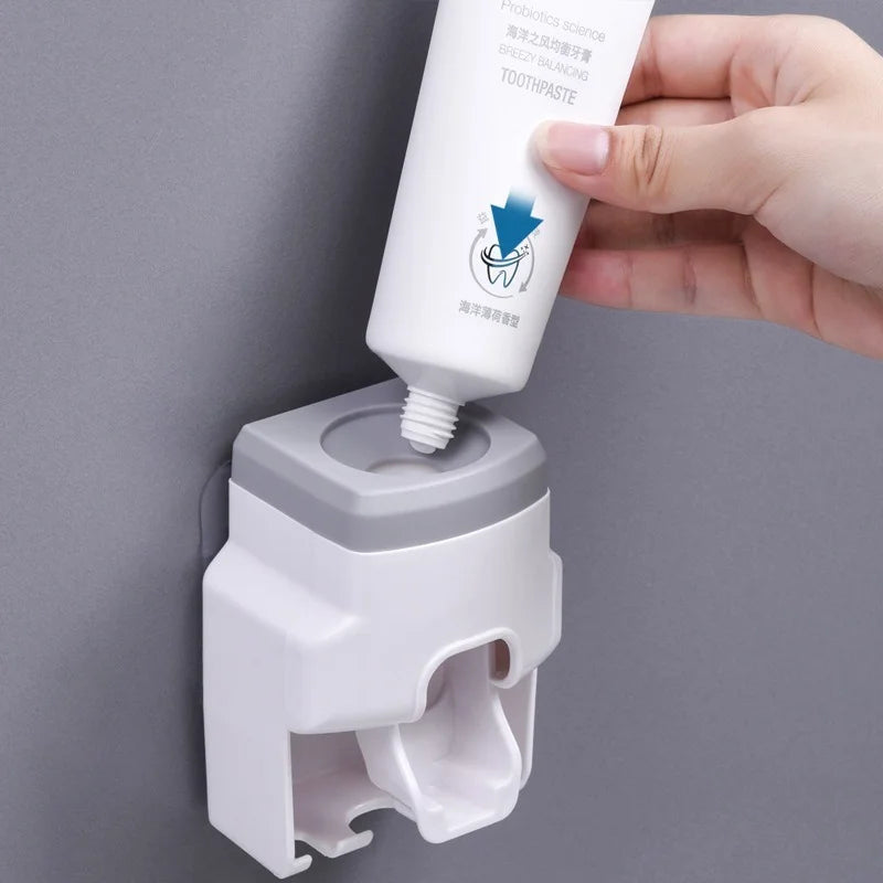 Dispensador automático de pasta de dientes para montaje en pared