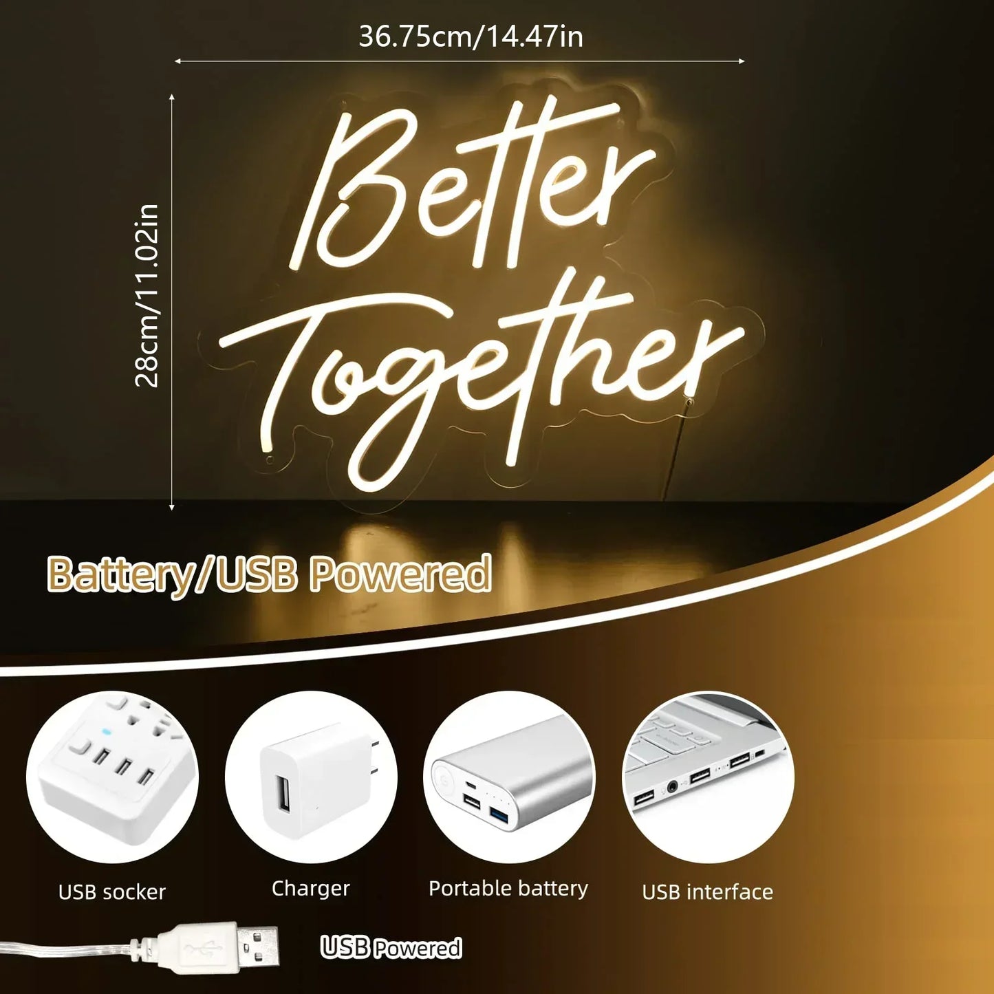 "Better Together" Neon Sign