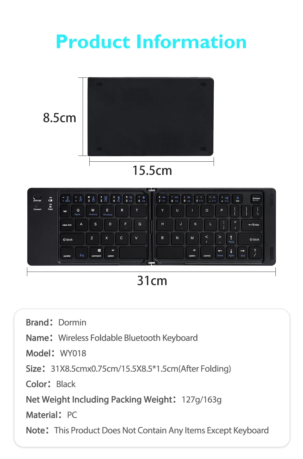 Folding Bluetooth Keyboard