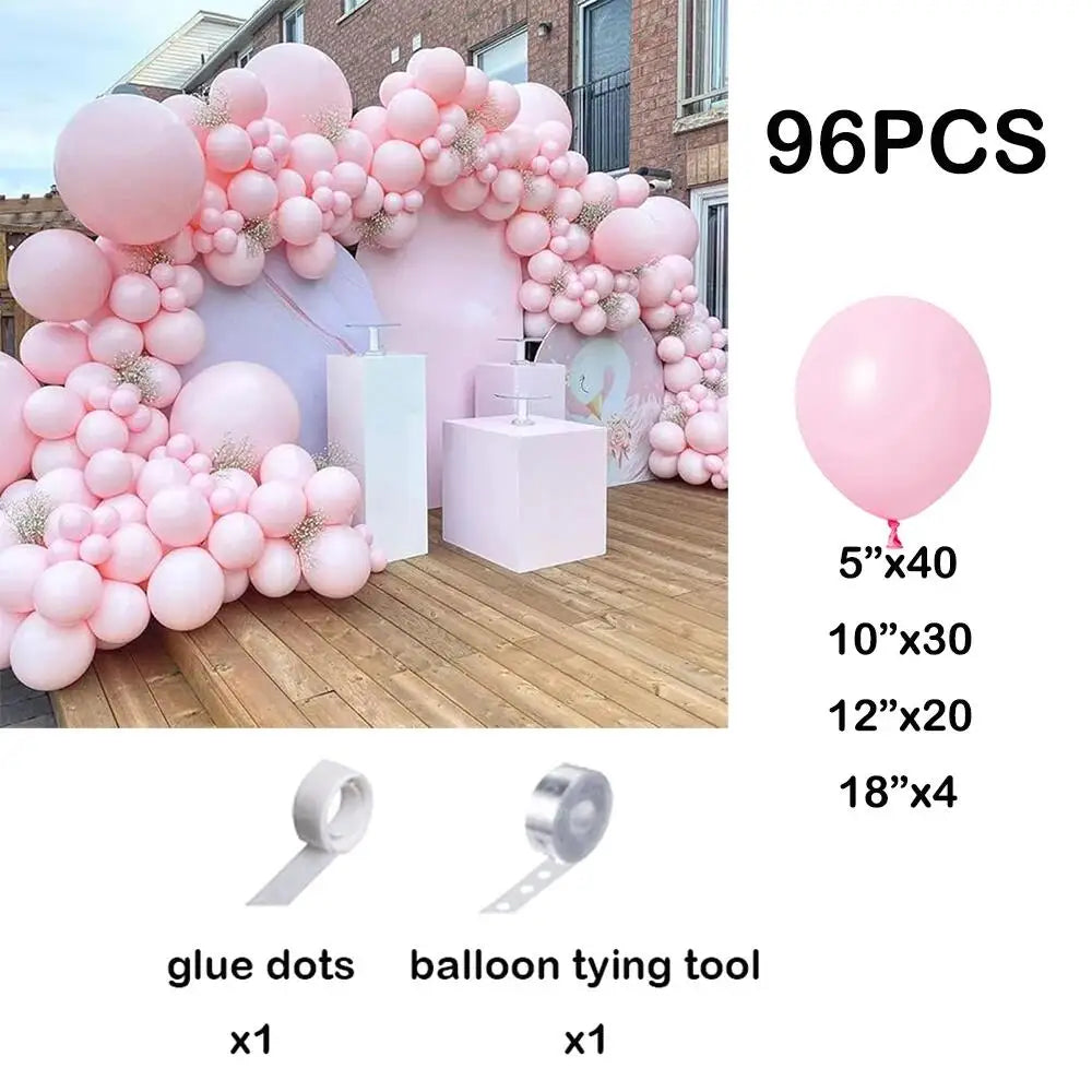 110pcs Rose Red Gold Balloon Garland Kit