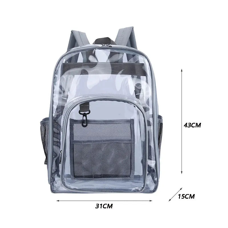 Large Clear Waterproof Backpack Set